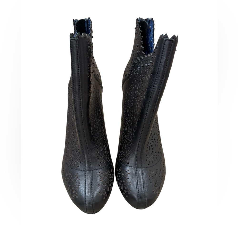 Juicy Couture Black Laser-Cut Stiletto Ankle Boot - Picture 3 of 6